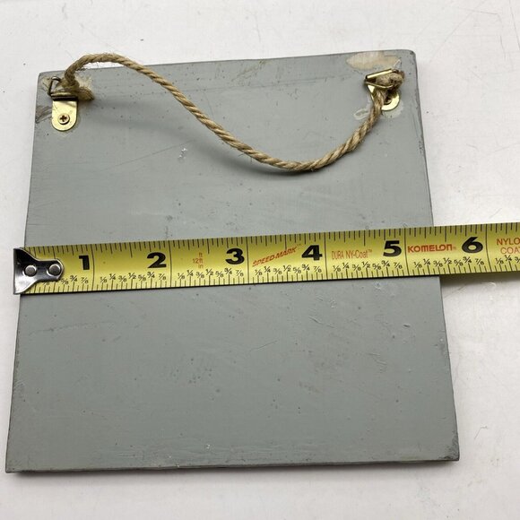 Wall Hanging Ceramic Tile Double Heart Green 5 3/8”‎ Country Farmhouse Rustic - Picture 4 of 6